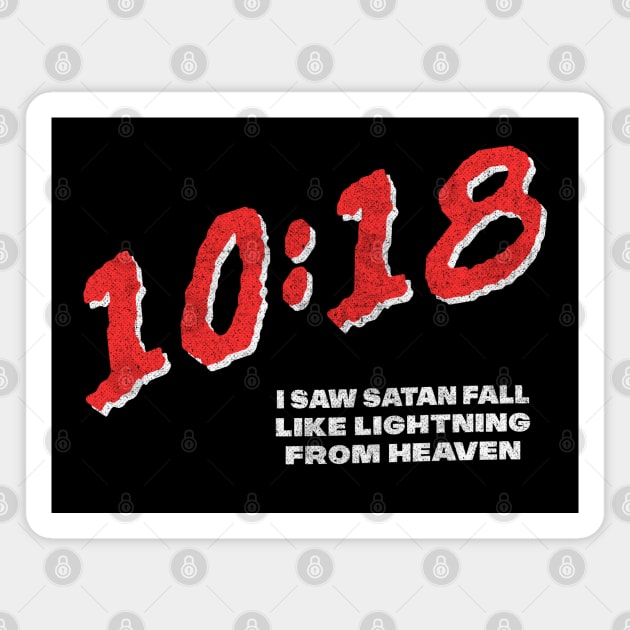 Luke 10:18 - I saw Satan fall like lightning from heaven Magnet by DankFutura